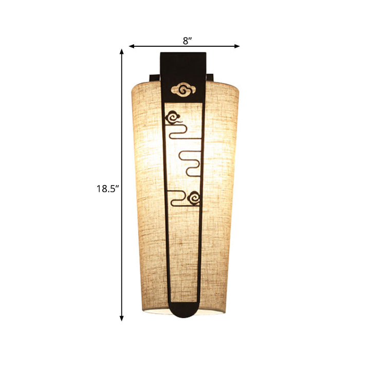 Skørter | Black Cloud/Trellis/Linear Wall Lighting Traditional 1 Light Hallway Wall Lamp with Cylinder Shade