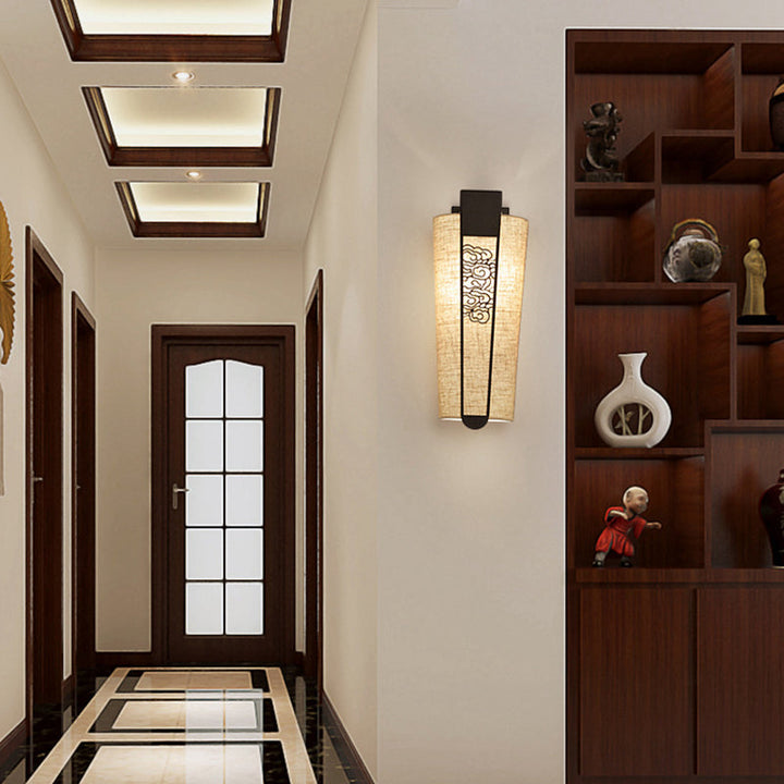 Skørter | Black Cloud/Trellis/Linear Wall Lighting Traditional 1 Light Hallway Wall Lamp with Cylinder Shade