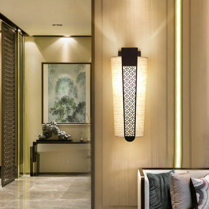 Skørter | Black Cloud/Trellis/Linear Wall Lighting Traditional 1 Light Hallway Wall Lamp with Cylinder Shade