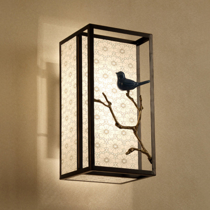 Skørter | 16"/31.5" H Fabric Rectangle Wall Mounted Light Classic 1 Light Living Room Wall Sconce in Black