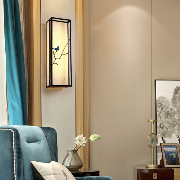 Skørter | 16"/31.5" H Fabric Rectangle Wall Mounted Light Classic 1 Light Living Room Wall Sconce in Black