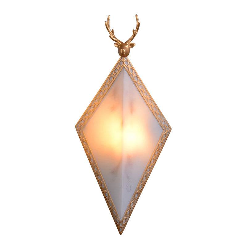 Skørter | 16"/19" H Panel Plastic Wall Mount Lighting Traditional 1 Light Living Room Surface Mounted Lamp in White