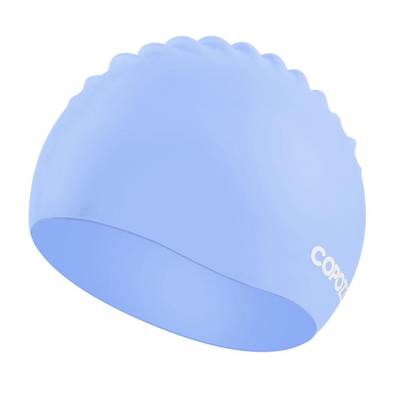 Lisslune | Waterproof silicone swim cap for long hair with ear protection