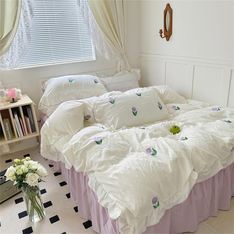 Rynx Coquette Room Tulip Ruffle Bedding Set