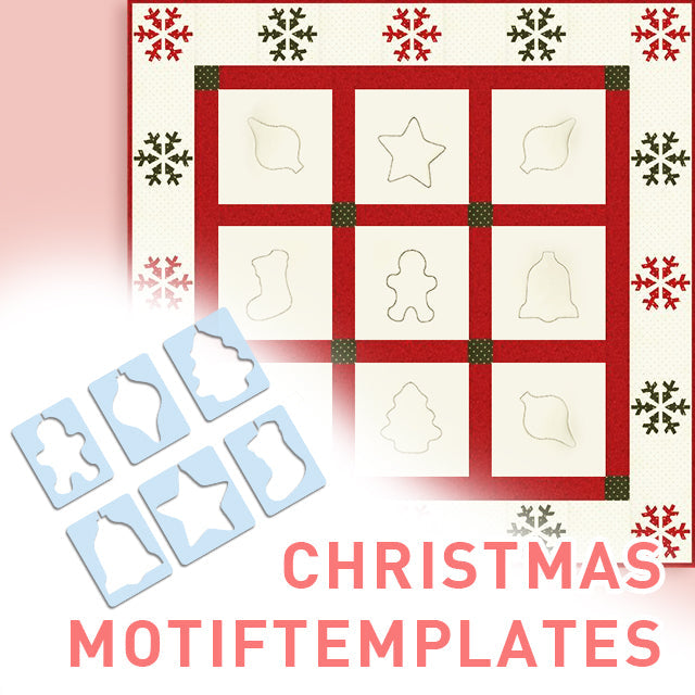 Lisslune | Christmas Motif Quilting Template Set (6 PCS)  - With Instructions