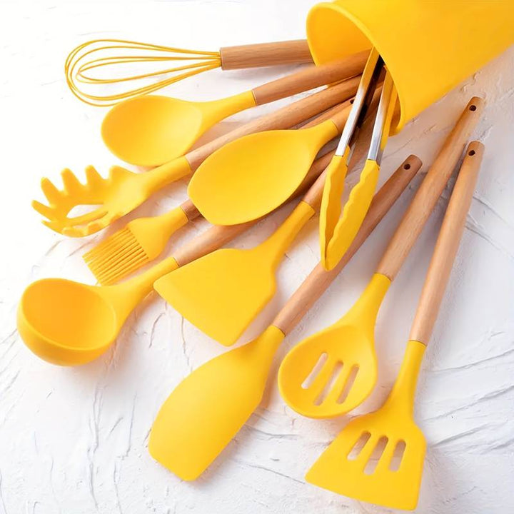 Lisslune | Kitchen tool set – silicone – non-stick coated – heat resistant