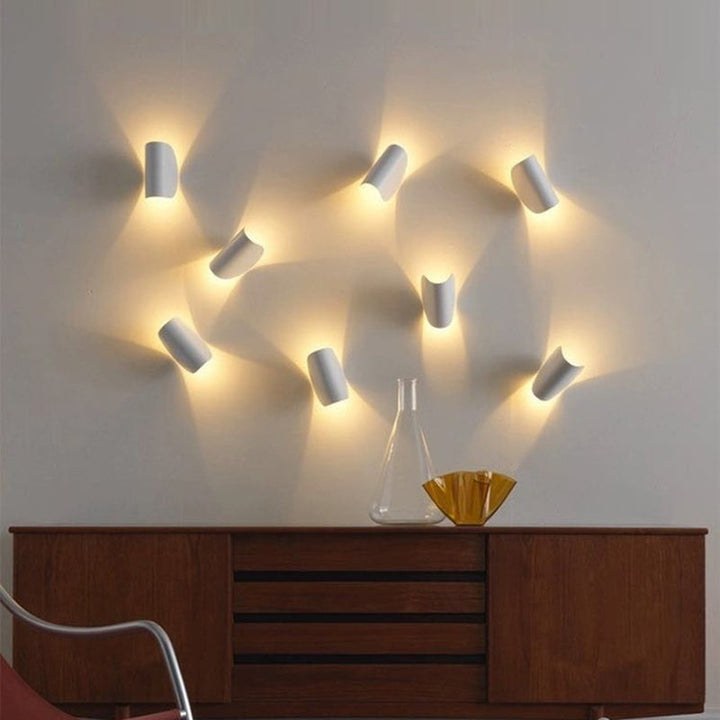 Lisslune | Eveline Modern Geometric LED 4 Color Wall Light Indoor/Outdoor Metal