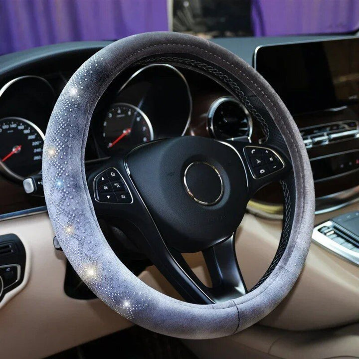 Lisslune | Universal Fire Seasons Anti-Slip Steering Wheel Cover with Diamond Velvet Style