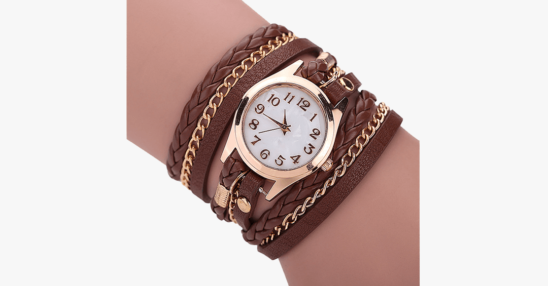 Lisslune | Gold Dial Quartz Watch with Funky Wraps – Designed to accentuate your casual look