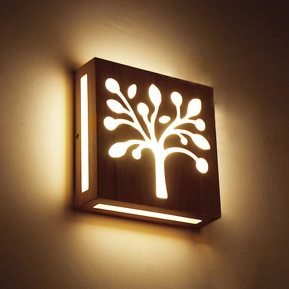 Lisslune | Wall lamp - WoodGlow - Elegant LED - Essence of life indoors outdoors