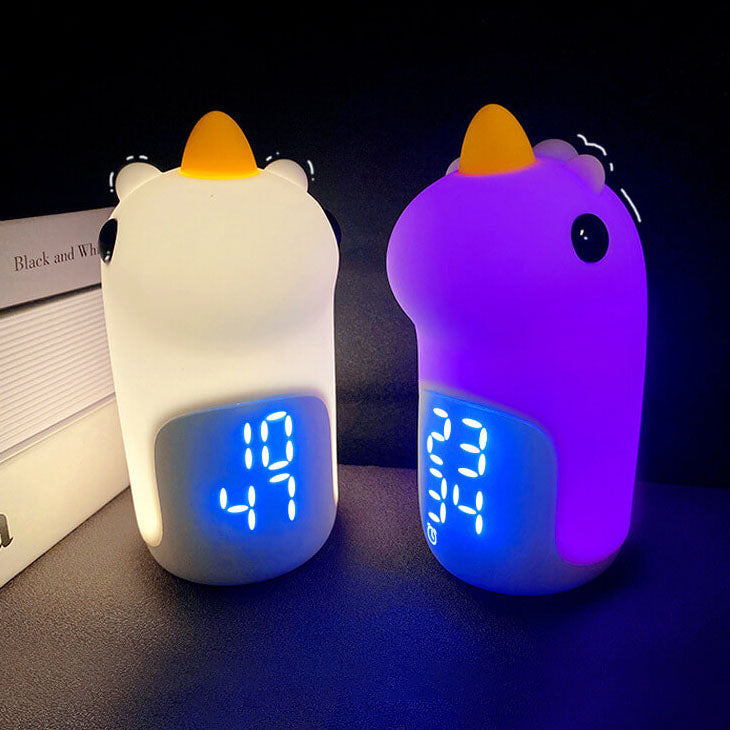 Lisslune | Unilora DreamLight Alarm Clock | Unicorn Design | Timer & LED Night Light | Nursery Decor
