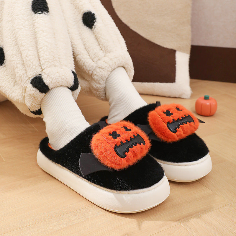 Lisslune | Spicy Feathered Pumpkin Slippers for Cozy Nights