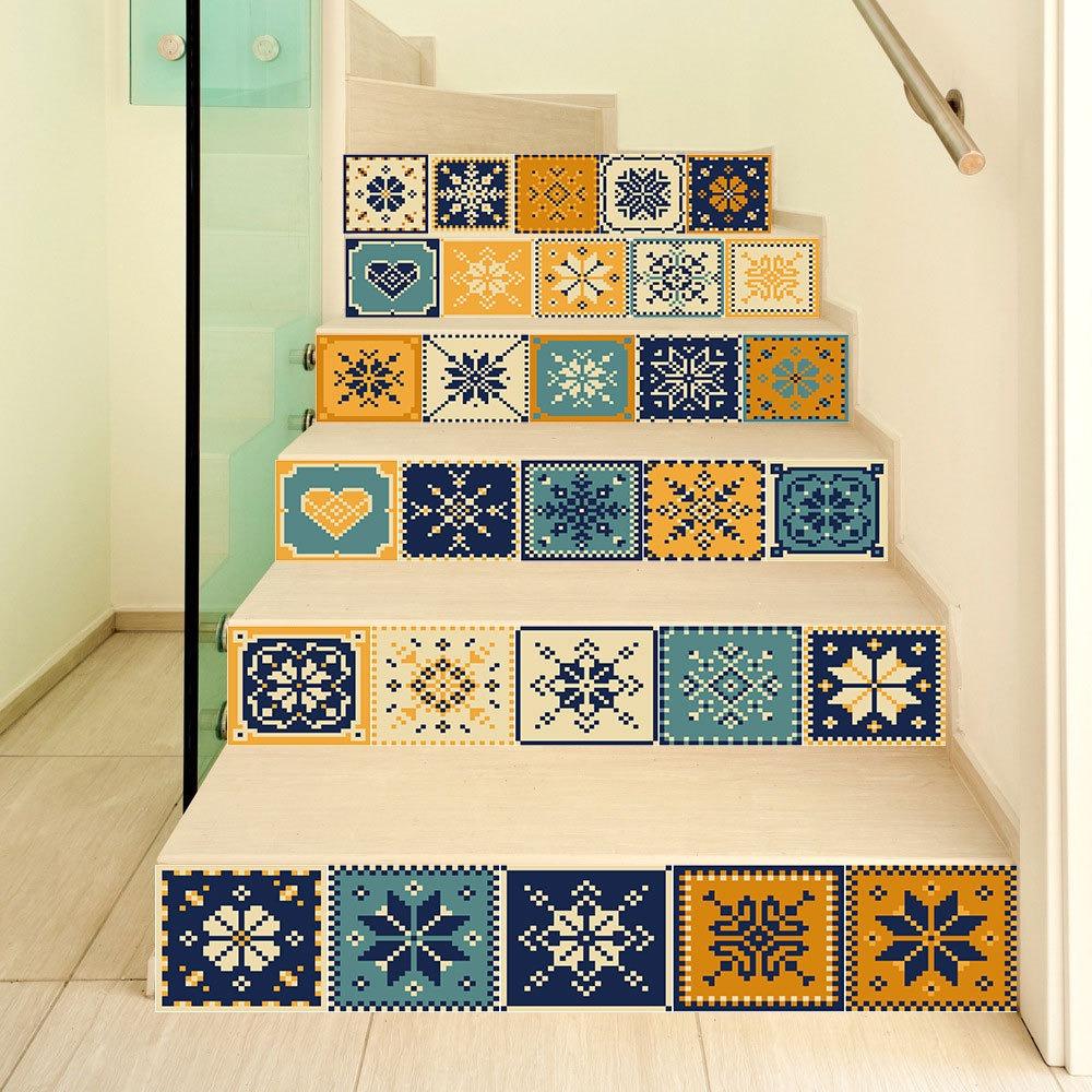 Lisslune | Transform your stairs with stylish abstract geometric decals