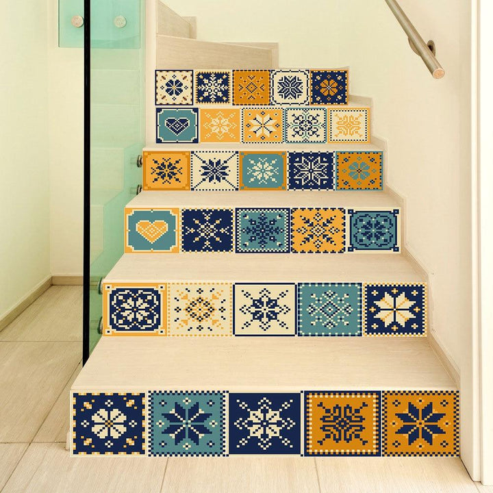 Lisslune | Transform your stairs with stylish abstract geometric decals