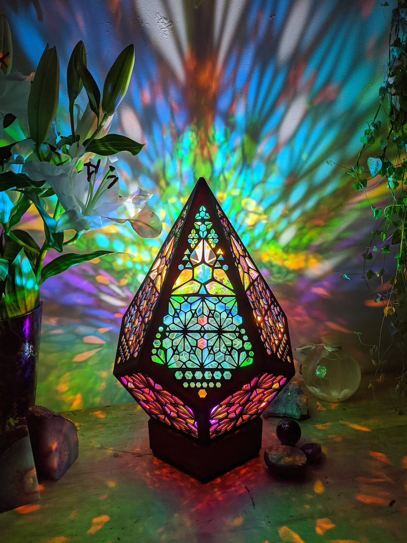 Lisslune | Glass-in-Block Style LED Table Lamp - LumiAura