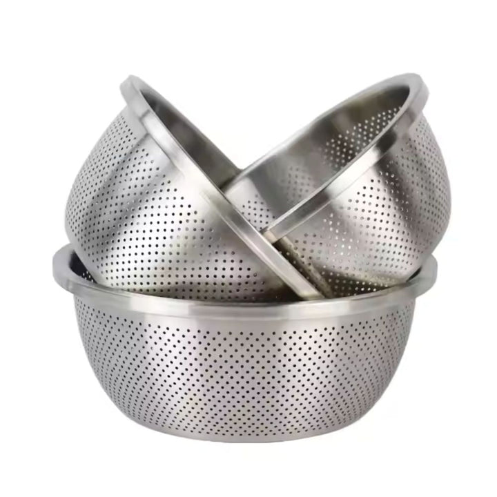 Lisslune | Rinse Mix Stainless Colander Duo Set