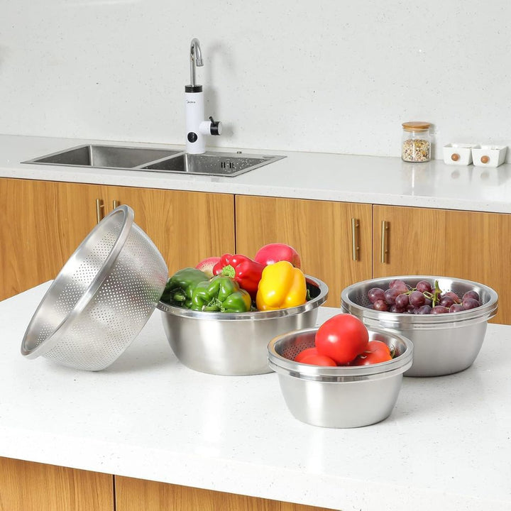 Lisslune | Rinse Mix Stainless Colander Duo Set