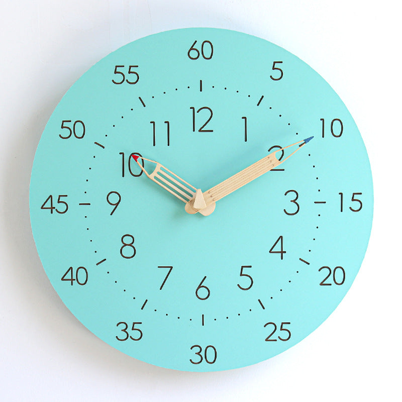 Lisslune | Learning Time Children's Room Silent Wall Clock