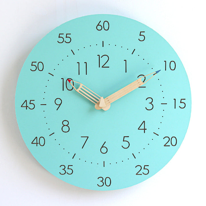 Lisslune | Learning Time Children's Room Silent Wall Clock