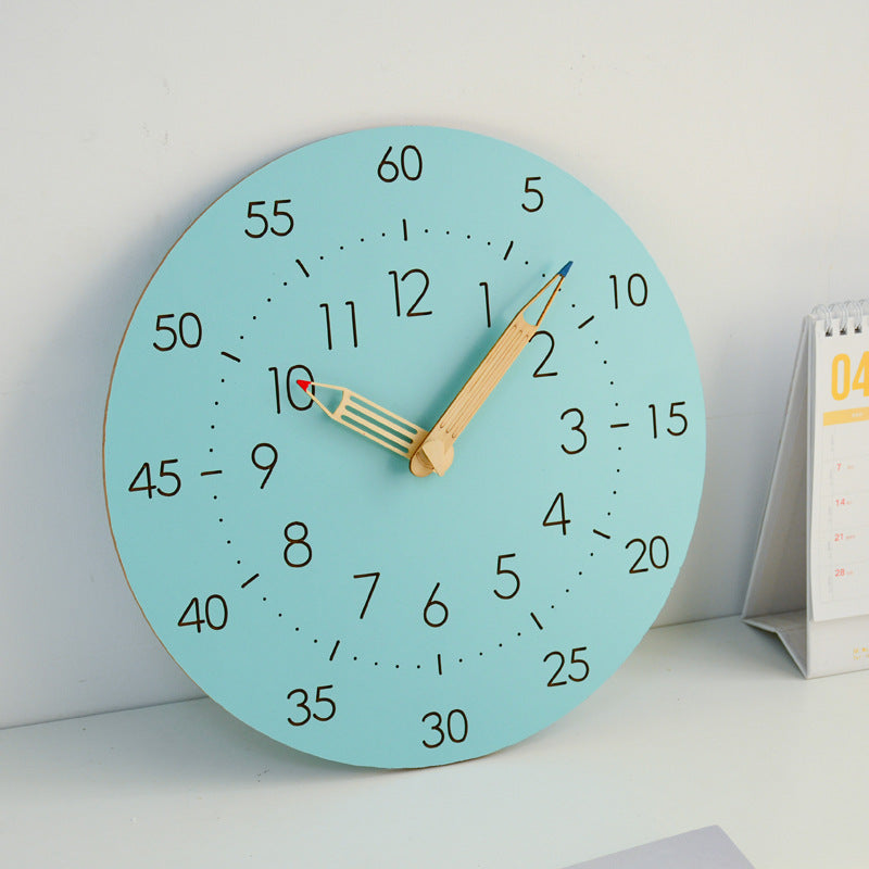 Lisslune | Learning Time Children's Room Silent Wall Clock