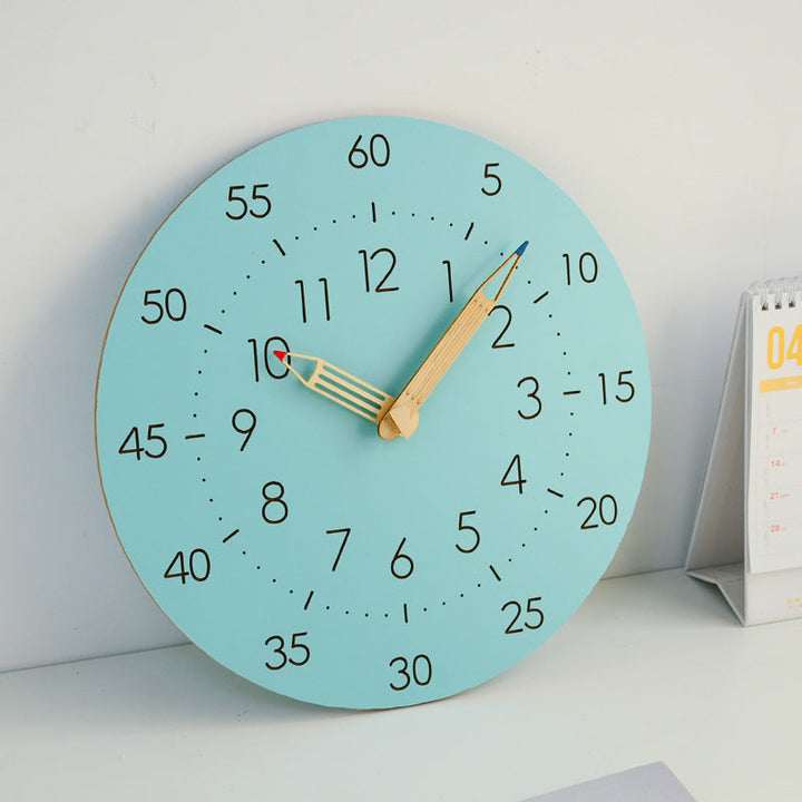 Lisslune | Learning Time Children's Room Silent Wall Clock