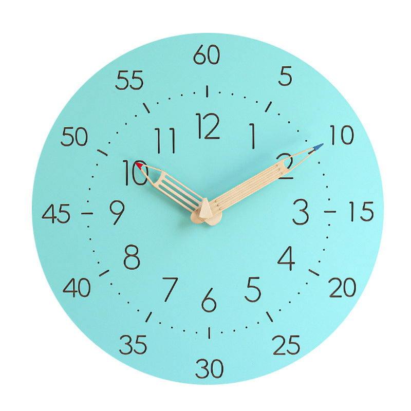 Lisslune | Learning Time Children's Room Silent Wall Clock