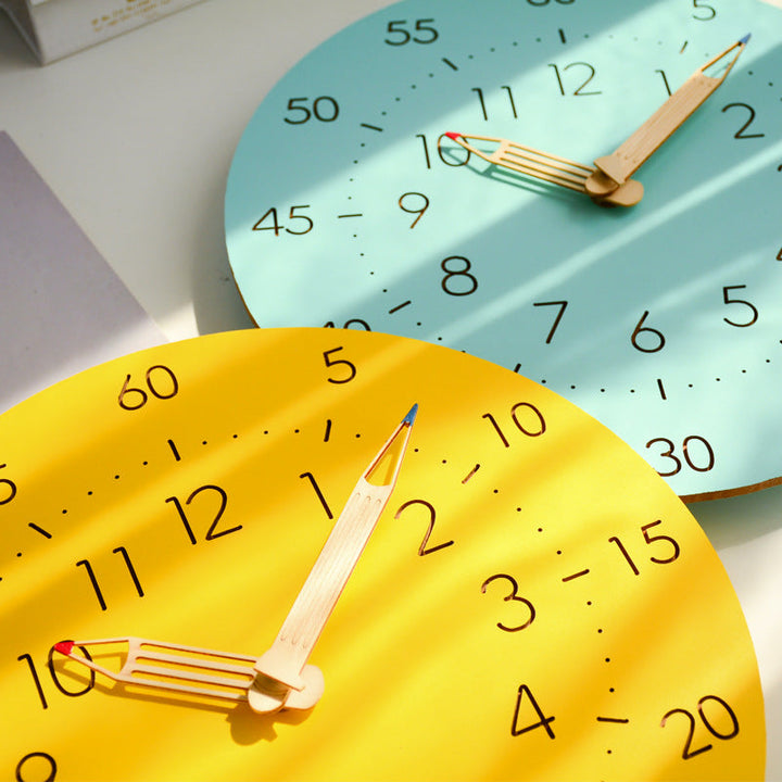 Lisslune | Learning Time Children's Room Silent Wall Clock