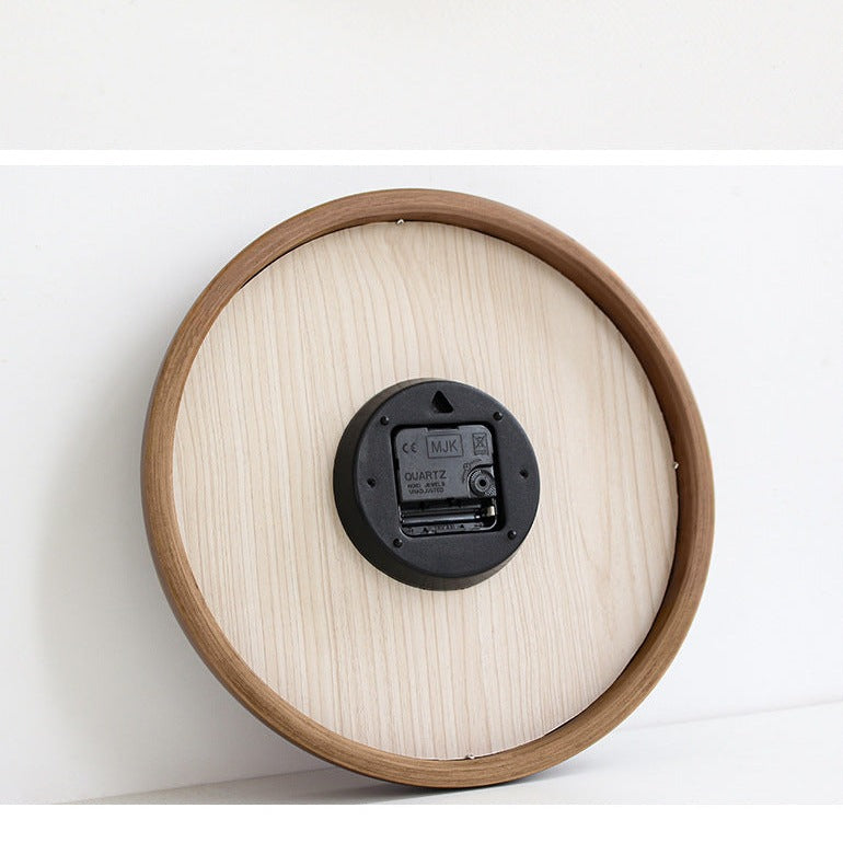 Lisslune | Natural Wooden Round Silent Wall Clock Deco Clock
