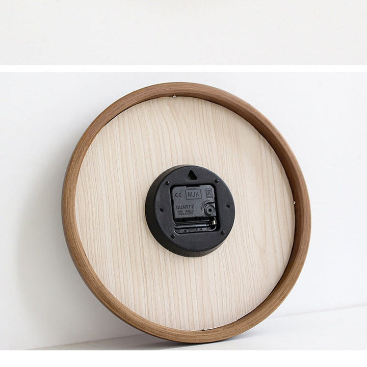 Lisslune | Natural Wooden Round Silent Wall Clock Deco Clock