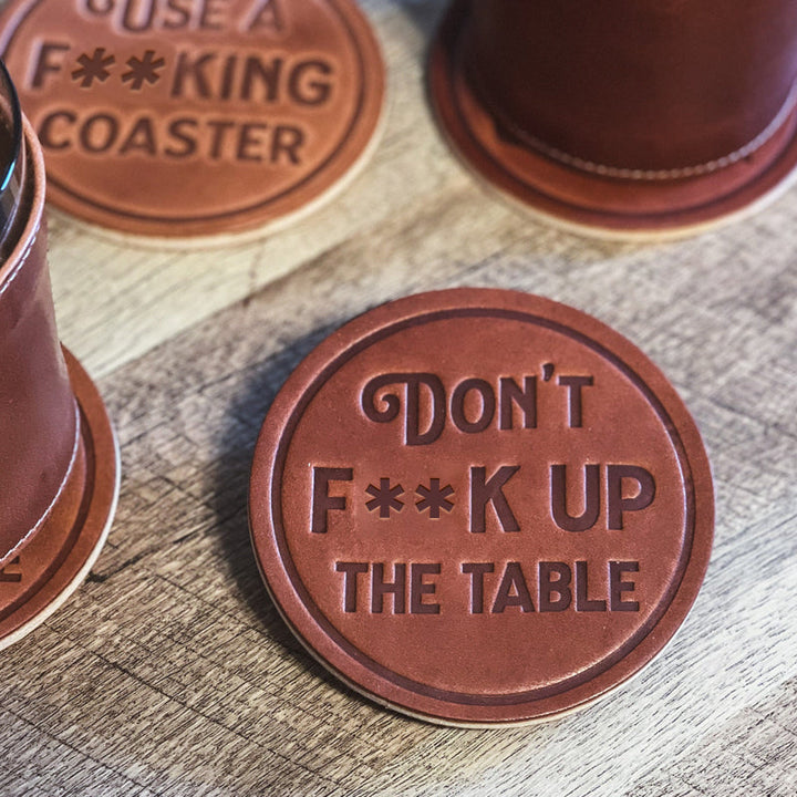 Lisslune | Funny Leather Coasters