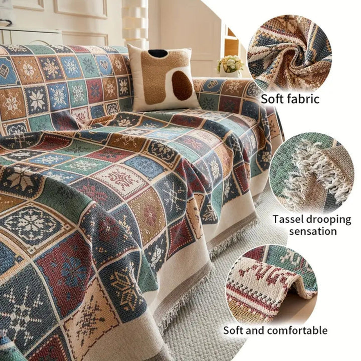 Lisslune | Geneva Boho Knitted Sofa Cover