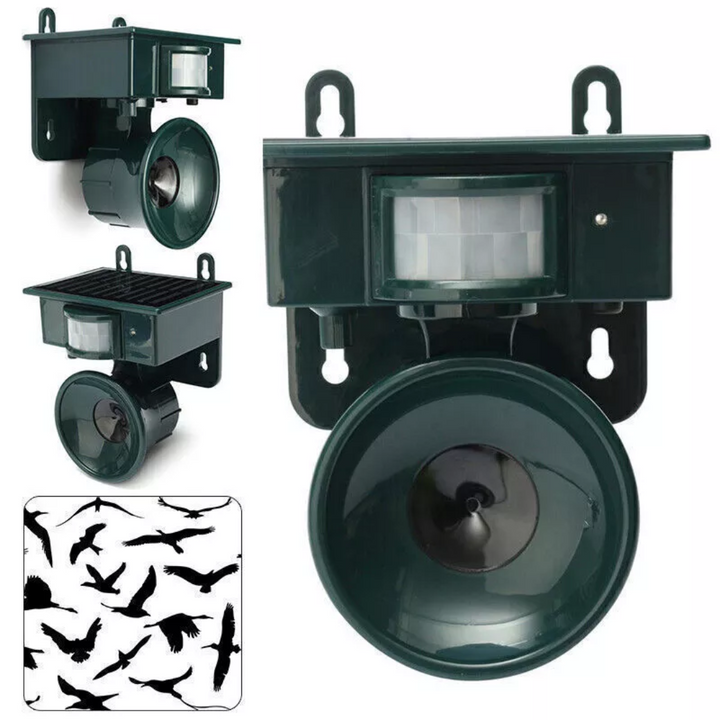 Lisslune | TerraGuard – Weatherproof Solar Bird Repeller with PIR Motion Sensor & Natural Sound Deterrent