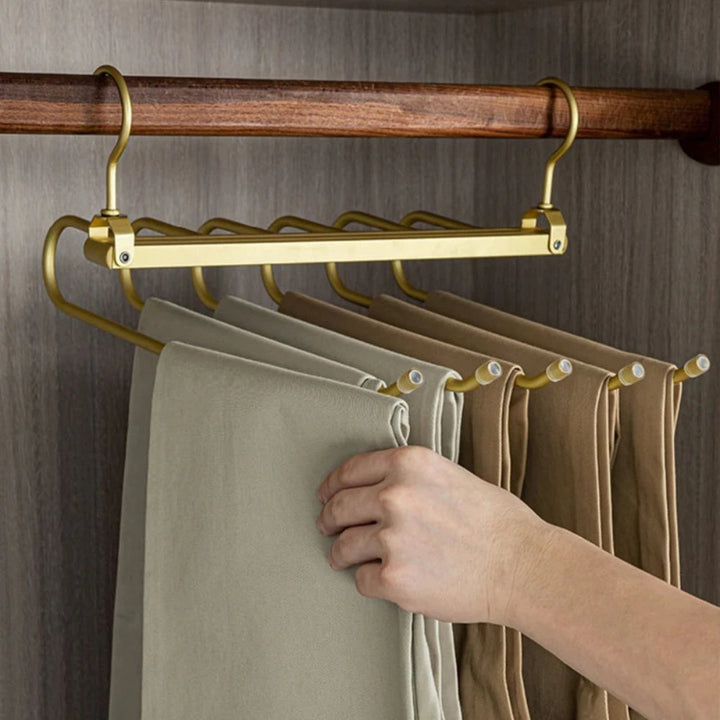 Lisslune | Regal Gold Space-Saving Trouser Hanger