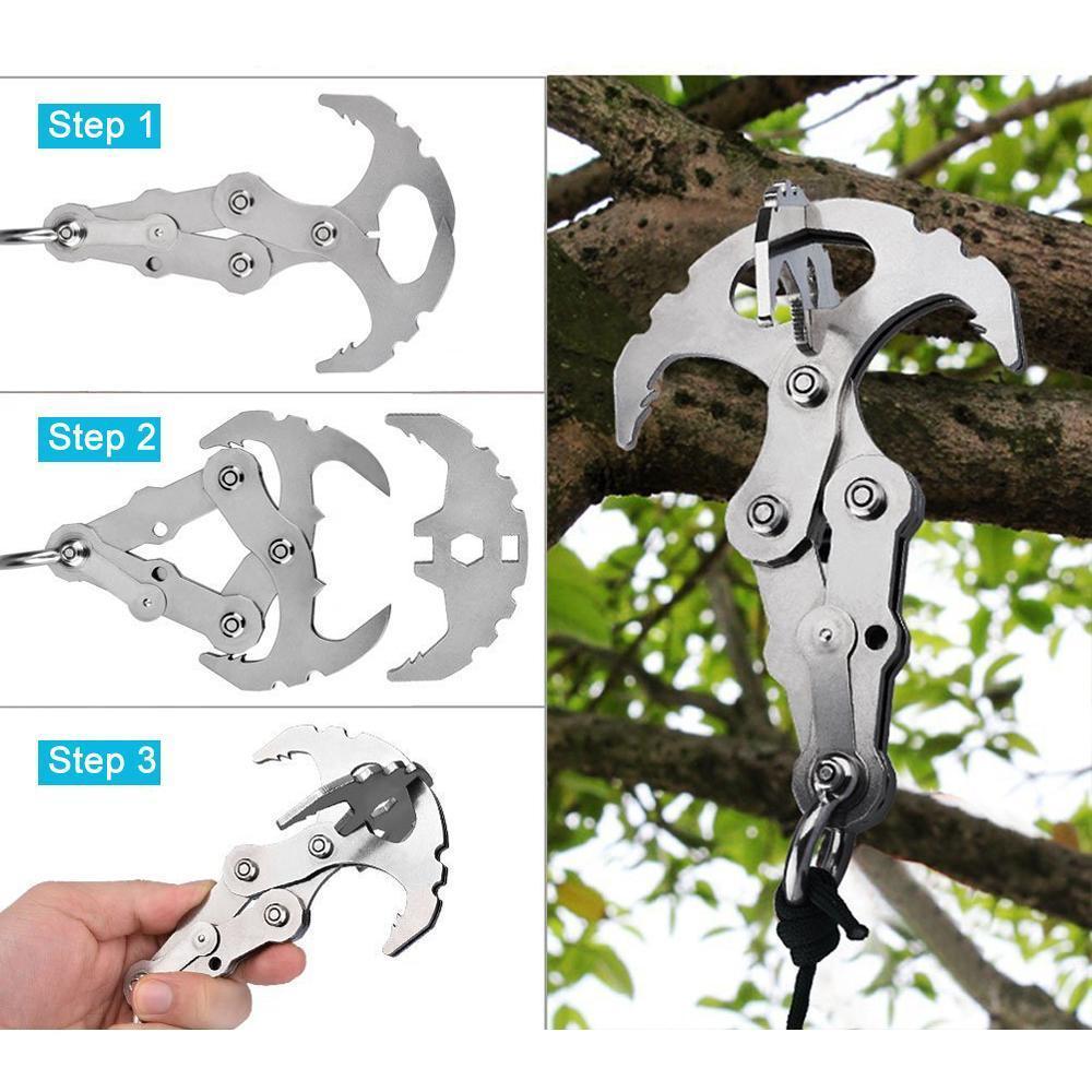 Lisslune | Stainless Steel Survival Folding Grappling Gravity Hook