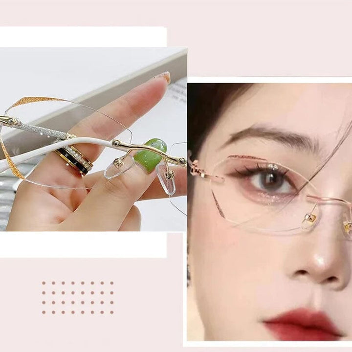 Lisslune | Fashionable rimless blue light blocking reading glasses