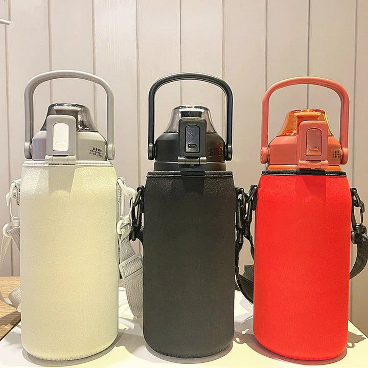 Lisslune | Stainless Steel Built-in Straw Camping Thermos