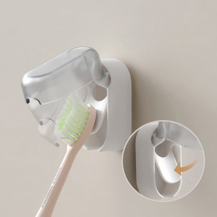 Lisslune | Toothbrush Holder Wall Mount with Cover