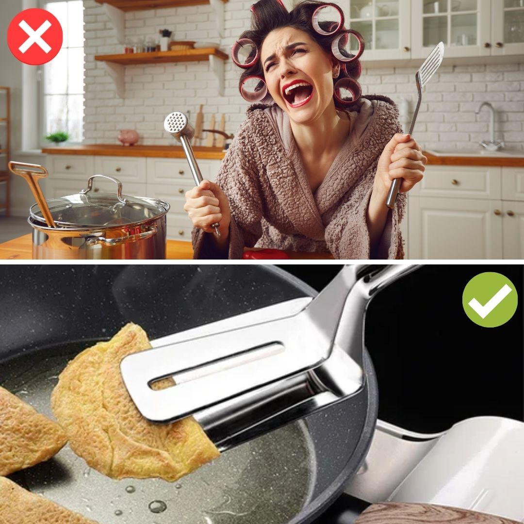 Lisslune | Double-sided stainless steel spatula - DuoFlip