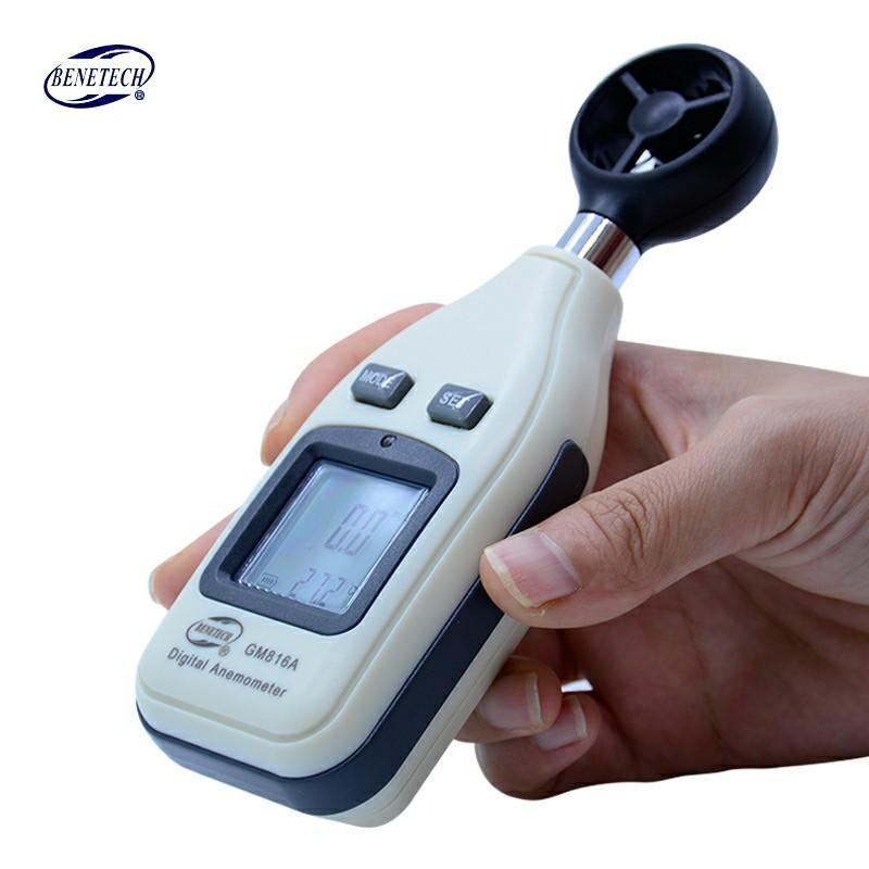 Lisslune | Wind Speed Meter with LCD Backlight Display Handheld Windmeter