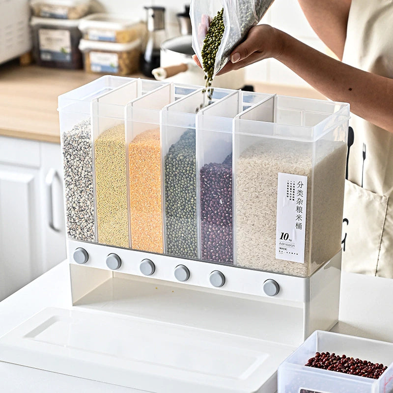 Lisslune | Wall-Mounted Automatic Kitchen Grain Rice Storage Tank