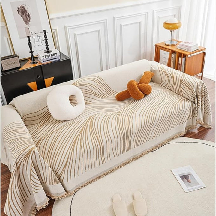 Lisslune | Calista Wave Chenille Sofa Cover
