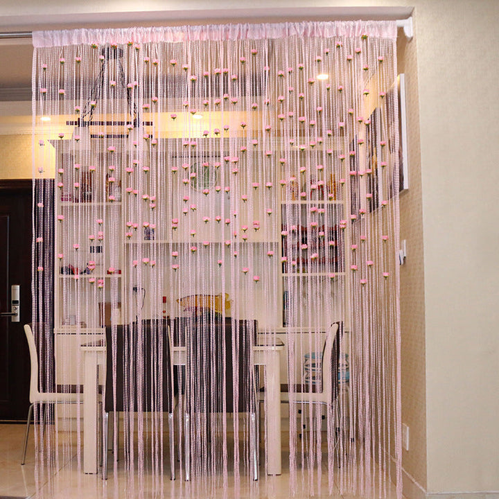 Lisslune | Rose Thread Door Curtain