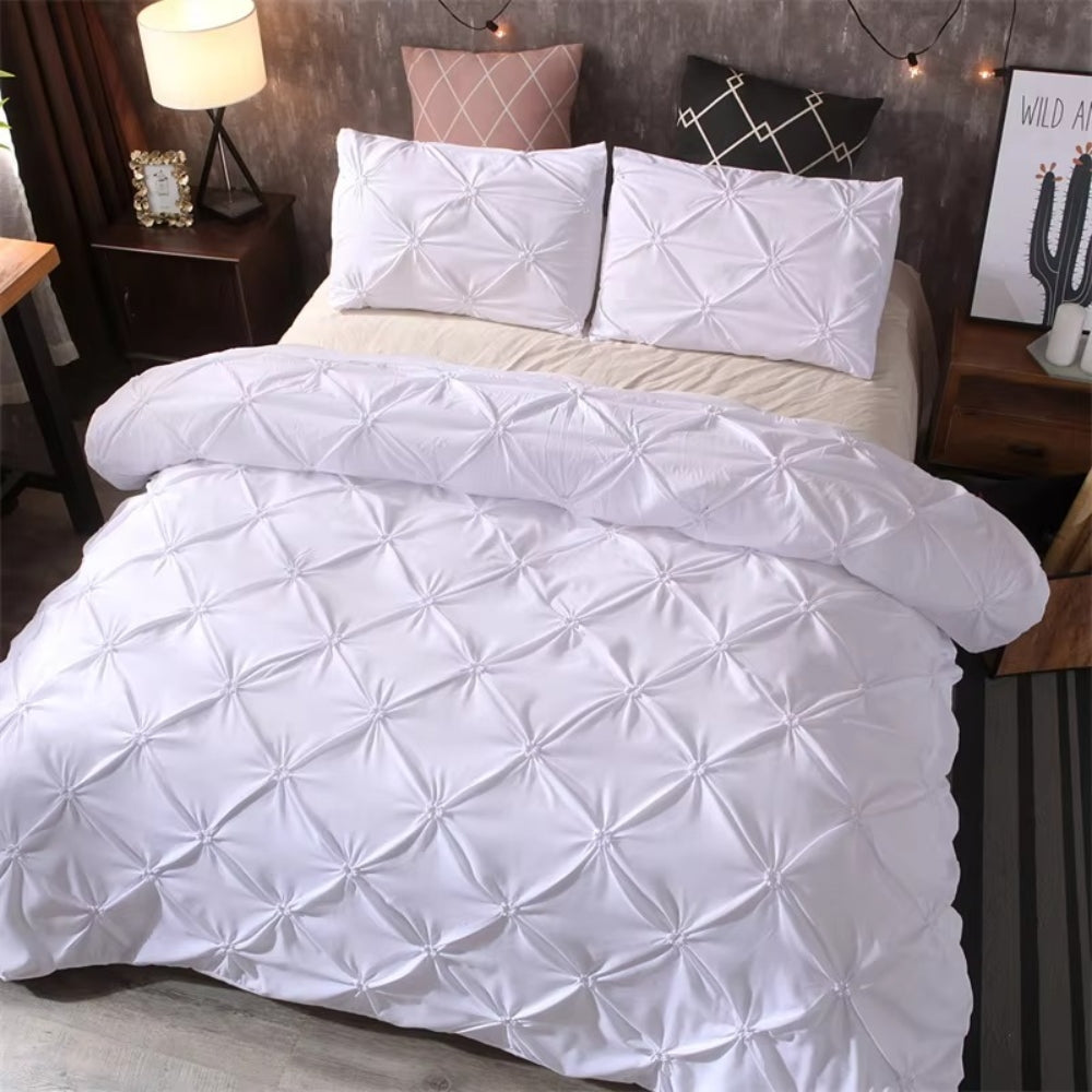 Lisslune | Airweave Pintuck | 3pcs Duvet Cover Set