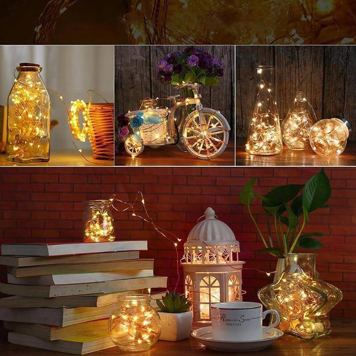 Lisslune | LED Wine Bottle Lamps Cork Night Light DIY Decoration Lift - 5/10 PCS