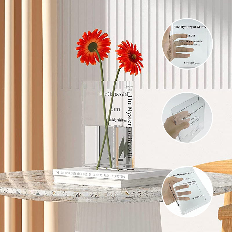 Lisslune | Book-shaped vase made of acrylic