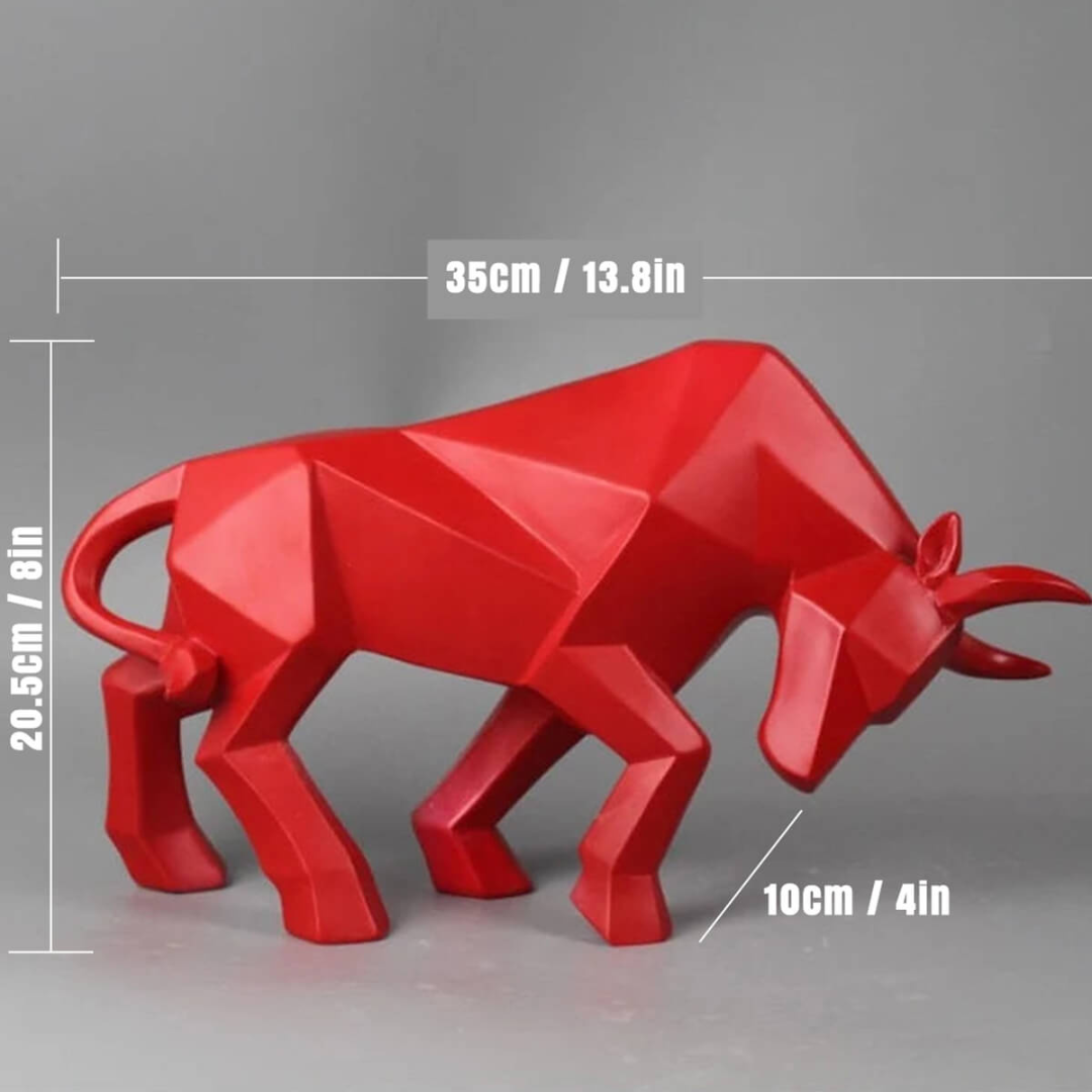 Lisslune | Geometric Bull Sculpture