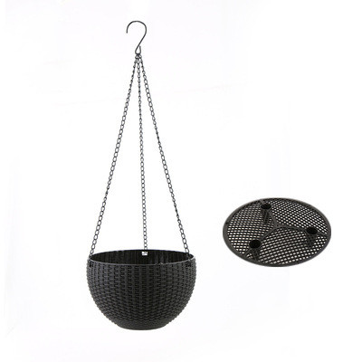 Lisslune | Woven hanging basket for plants with chain – Ideal for balcony and garden