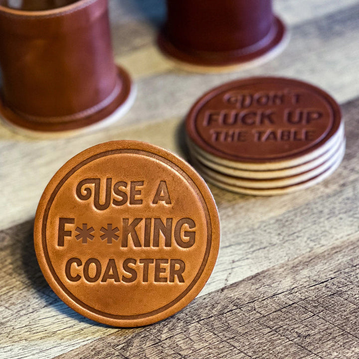 Lisslune | Funny Leather Coasters