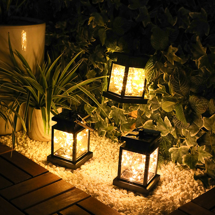 Lisslune | Solar LED Lantern with Light Wire and Hanging Clip – Waterproof Garden Lighting for Terrace and Balcony