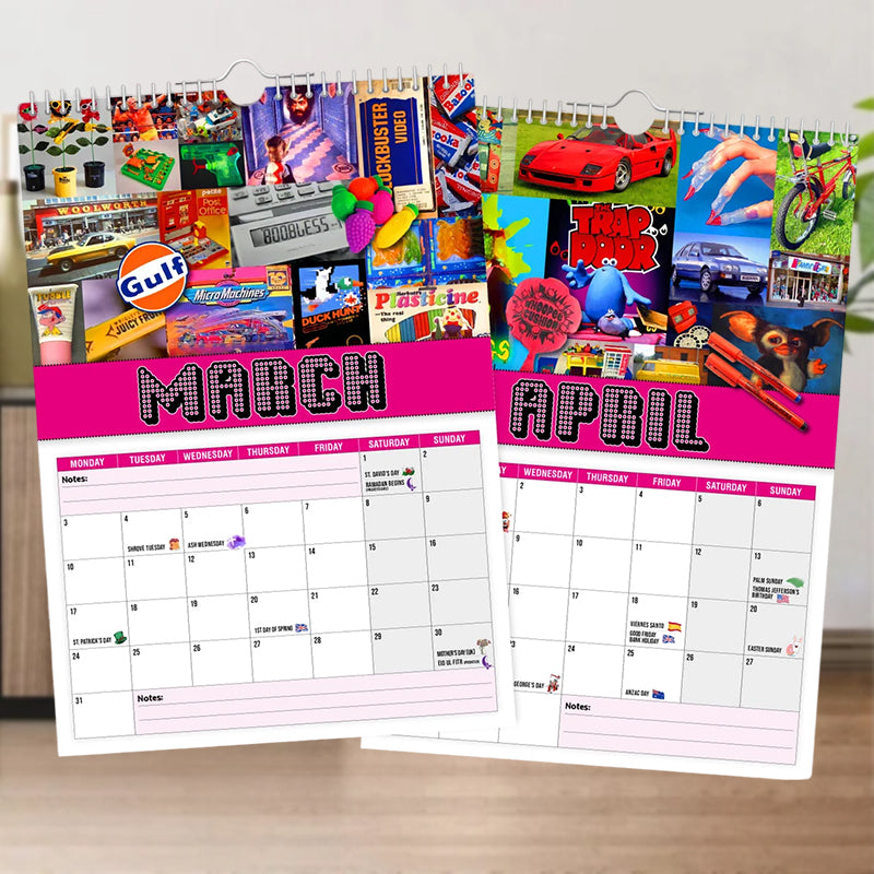 Lisslune | Back to the 80s - Wall Calendar 2025